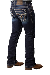 PANTALON VAQUERO BOOT CUT EST. FRISON DK